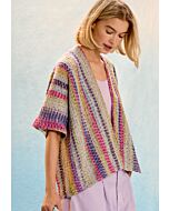 Lana Grossa dwars gehaakt vest van Gomitolo California g17,m34