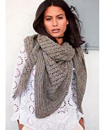 Gratis patroon omslagdoek breien van Lana Grossa Ecopuno Tweed