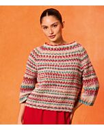 Lana Grossa gehaakte top-down trui van Gomitolo California g17,m16