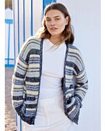 Lana Grossa gestreept vest breien van Maglia, Finito en Setasuri (F69,M12)