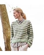 Lana Grossa gestreepte dames trui breien van Merino Superioire en Silkhair (ME4,M23)