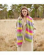 Lana Grossa gestreepte sjaal rondbreien van Silkhair (DC9,M6)