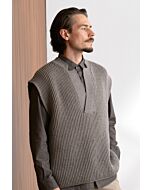 Lana Grossa heren spencer breien in halve patent van Cool Wool Big cl29,m57