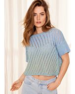 Lana Grossa kort topje breien van Ecopuno Dégradé (F63, m23)