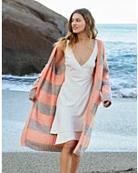 Lana Grossa lang, gestreept vest breien van Ecopuno en Soffio (F69,M6)