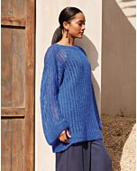 Lana Grossa lange dames trui breien van Natural Superkid Tweed (F71,M27)