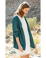 Lana Grossa lange dames vest breien van Solo lino melange uit Filato Lino 2