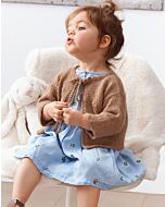 Lana Grossa peuter vest met strikje breien en haken van Ecopuno