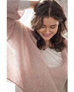 Lana Grossa roze trui met v-hals breien van Silkhair