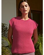 Lana Grossa top breien in half patent in Cotton Wool (LP 24, m24) | C.R. Couture