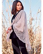 Lana Grossa Silkhair Haze Melange omslagdoek breien in ajourpatroon