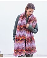 Lana Grossa sjaal in golfpatroon breien van Picasso (LB17, M7)