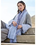 Lana Grossa sjaal in patentpatroon breien van Cool Merino en Basta (LB19,M14)