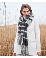 Lana Grossa sjaal met franjes breien van Gigante (LB17,M14)