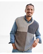 Lana Grossa spencer met kleurvlakken breien van Cool Wool Big (C27,M46)