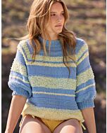 Lana Grossa top-down dames trui breien van Frizzante, Summer Softness en Glamour (F71,M40)