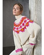 Lana Grossa topdown trui breien van Natural Lama Chunky (NL, m6) | C.R. Couture