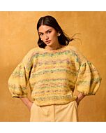 Lana Grossa trui breien top-down van Gomitolo California en Cotonella g17,m8