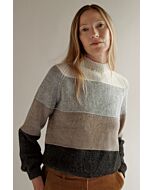 Lana Grossa trui met brede strepen breien van Natural Alpaca Classico (Nordic, m12)