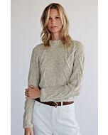 Lana Grossa trui met kabelstrepen van Natural Alpaca Pelo (F64,m01)