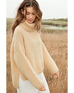 Lana Grossa trui met rolkraag breien van Lala Berlin Brushy M34