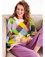 Lana Grossa trui met vlechtpatroon breien van Lala Berlin Brushy M51