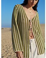 Lana Grossa vest haken van Solo Lino (Haken 6, m18) | C.R. Couture