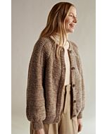 Lana Grossa vest met rond pas breien van Naturel Alpaca Classico (Nordic, m10)