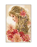 Lanarte borduurpakket dame met de Dahlia's borduren pn-0172683