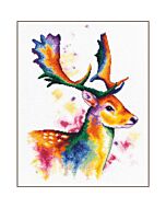 Lanarte borduurpakket hert in regenboogkleuren pn-0203102