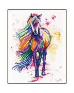 Lanarte borduurpakket paard in regenboogkleuren pn-020069