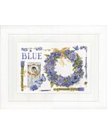 Borduurpakket Lavendelkrans met pimpelmees aida marjolein bastin pn-0149994 lanarte