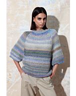 Lang Yarns dames trui met korte mouwen breien van Magnolia (p74, m10)