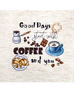 Letistitch borduurpakket Coffee time! 927 telpatroon
