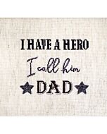 Borduurpakket  i have a hero. I call him dad 933 met telpatroon van  Letistitch