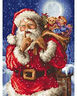 Borduurpakket Letistitch  het geheim van de kerstman L8000 met telpatroon