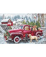 Letistitch borduurpakket Christmas Delivery - kerstbezorging L8014