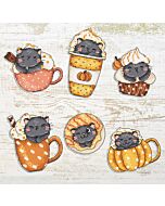 Letistitch borduurpakket pumpkin kitties L8092 telpatroon