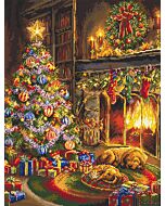 Letistitch borduurpakket knusse kerstavond L8106 telpatroon