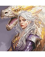 Letistitch borduurpakket Lady and the dragon L8107 telpatroon