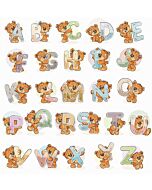 Luca-s borduurpakket A B C Beren met telpatroon B1201