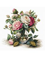 Luca-S borduurpakket Vaas met Rozen B7026 telpatroon