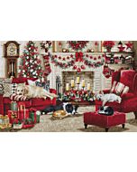 Luca-s borduurpakket Christmas Pets Interior BU5013