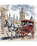 Luca-s borduurpakket Koetsrit in Londen BU5040 telpatroon