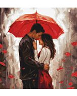 Luca-s borduurpakket romantisch onder de paraplu BU5047 telpatroon