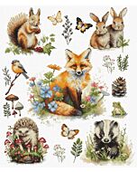 Luca-s borduurpakket bosdieren BU5057 telpatroon