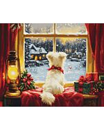 Luca-s borduurpakket 'waiting for the snowflakes' BU5076 telpatroon