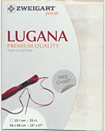 Borduurstof Lugana 25ct/10 draadjes per cm van Zweigart beige met glitter 11 48x68cm