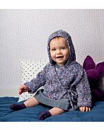 Manteltje met kap phil multicolor van Phildar om zelf te breien