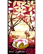  Voorbedrukte canvas Lotus fleurs om te borduren (stramien)